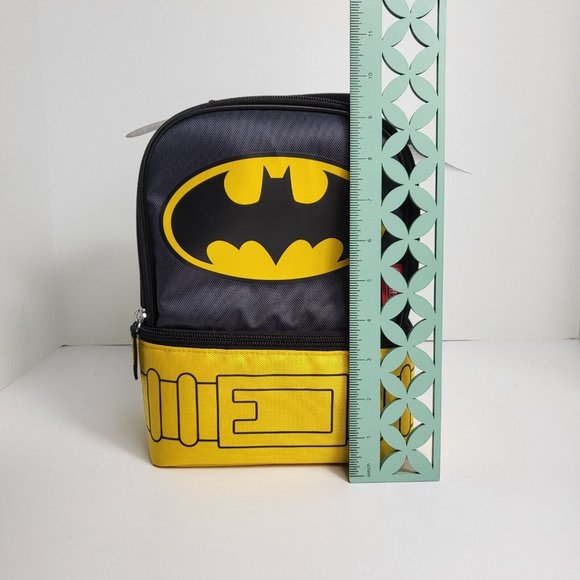 Thermos DC Comics Batman Kids Dual Compartment Lunch Box Bag With Cape PVC Free - Picture 12 of 16